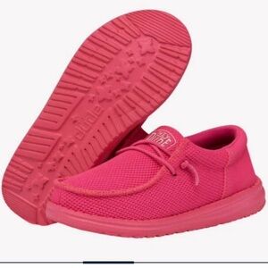 Hey Dude Pink Sneakers Moc-Toe Lace-Up